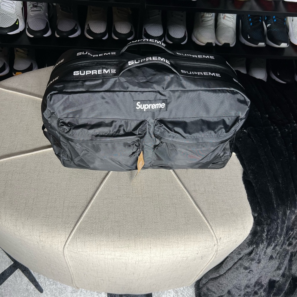 Supreme duffel bag (FW22) color black